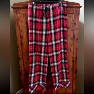 Victoria's Secret women’s Flannel Sleep Pajama Pants Red Plaid lounge Medium